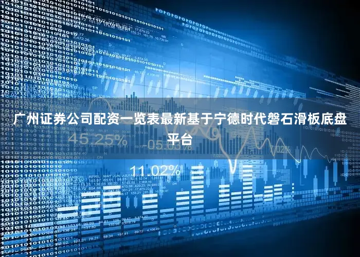 广州证券公司配资一览表最新基于宁德时代磐石滑板底盘平台